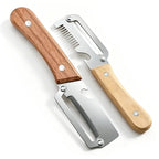 ✨Discounted Price ✨Multi-Functional Vegetable Peeler for Kitchen. Ultra-Sharp Stainless Steel Blade with Wooden Handle and Bottle Opener (2 Pcs)