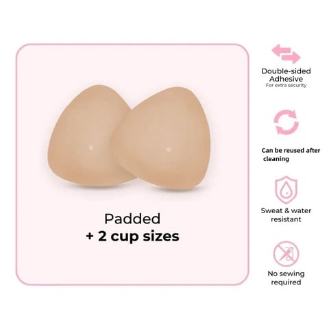 💕OUFALI Lift Inserts for Bras – Lightly Padded. Double-Sided Adhesive👙 Reusable. Washable • Natural Lift • Seamless Under Clothing ✨
