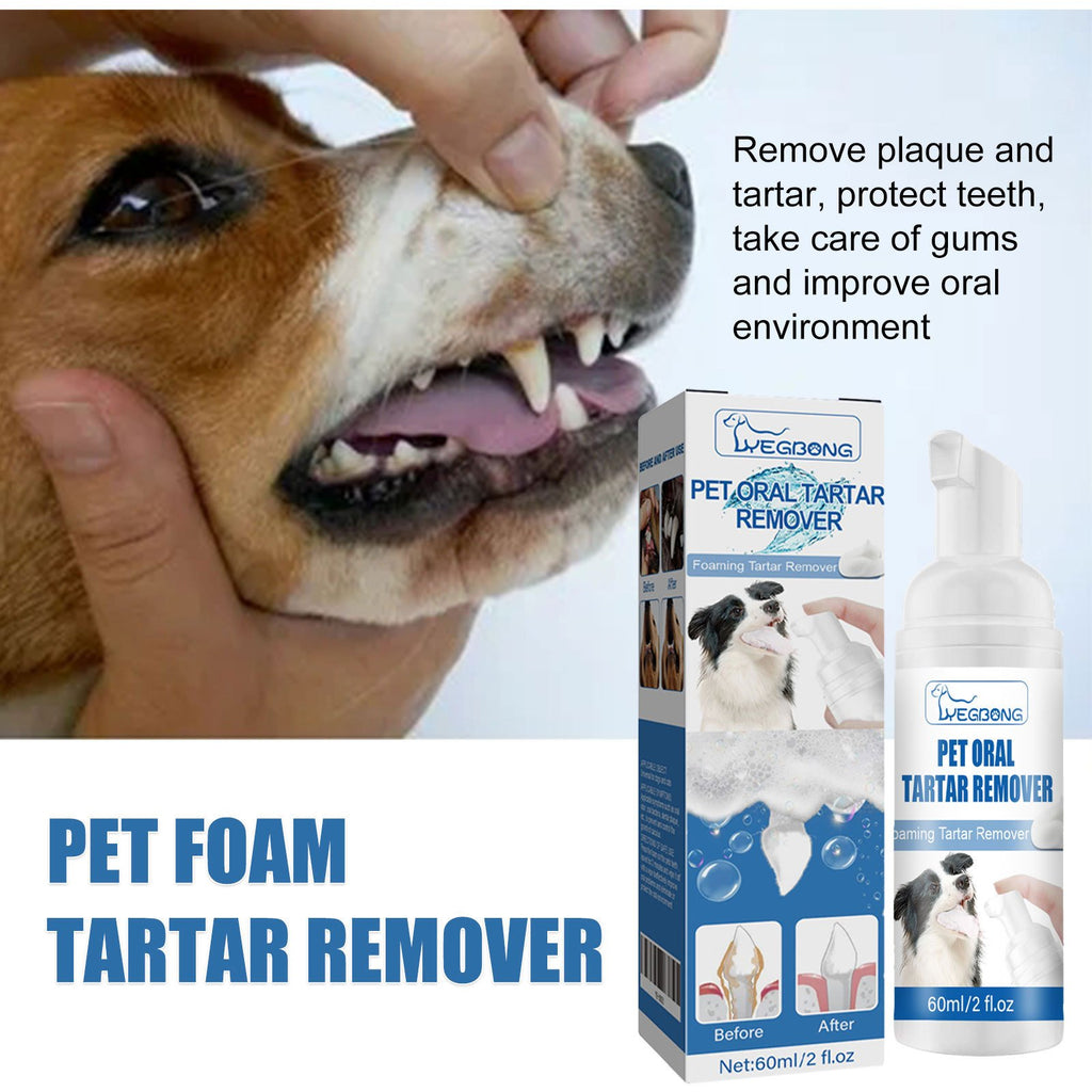 🐶Foam for removing tartar from pet teeth – Fresh breath & healthy teeth. no brushing required!🦷