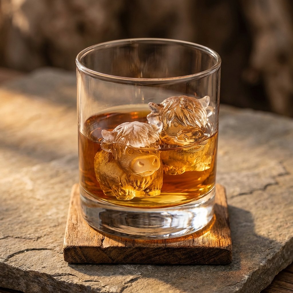 🐮 Mini Highland Cow Ice Cube Mold – Cute 3D Ice Cubes for Drinks, Parties & Gifts