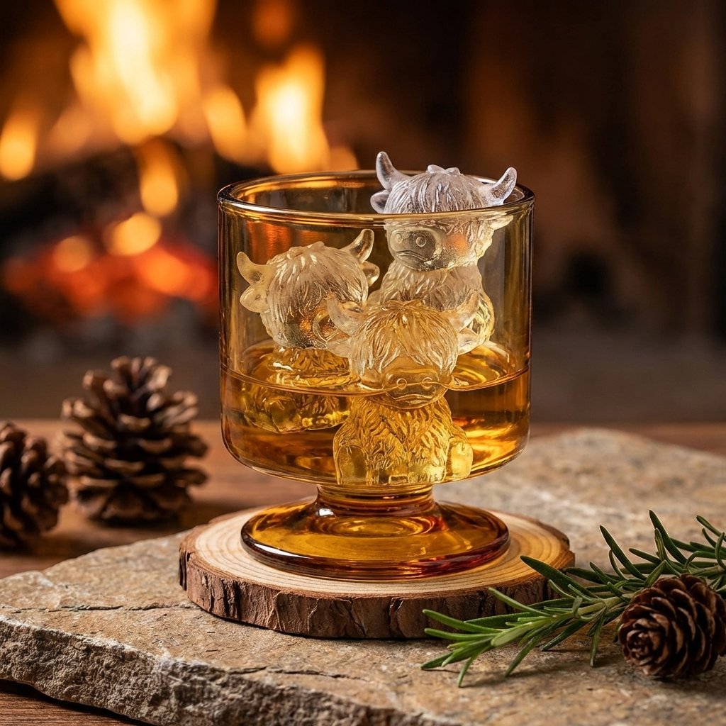 🐮 Mini Highland Cow Ice Cube Mold – Cute 3D Ice Cubes for Drinks, Parties & Gifts
