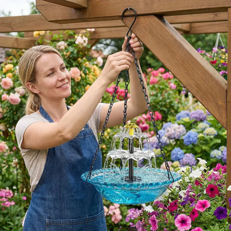 💞50K+ SOLD!🐦🌧️Vintage-Style Bird Feeder with Bath – Hangs anywhere. easy to fill. Attracts robins & blue tits. Perfect for nature lovers. 🏡✨