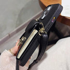 Multi-functional Crossbody Bag with Pocket for iPhone Series Phones