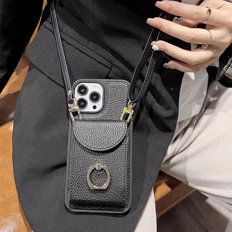 Multi-functional Crossbody Bag with Pocket for iPhone Series Phones