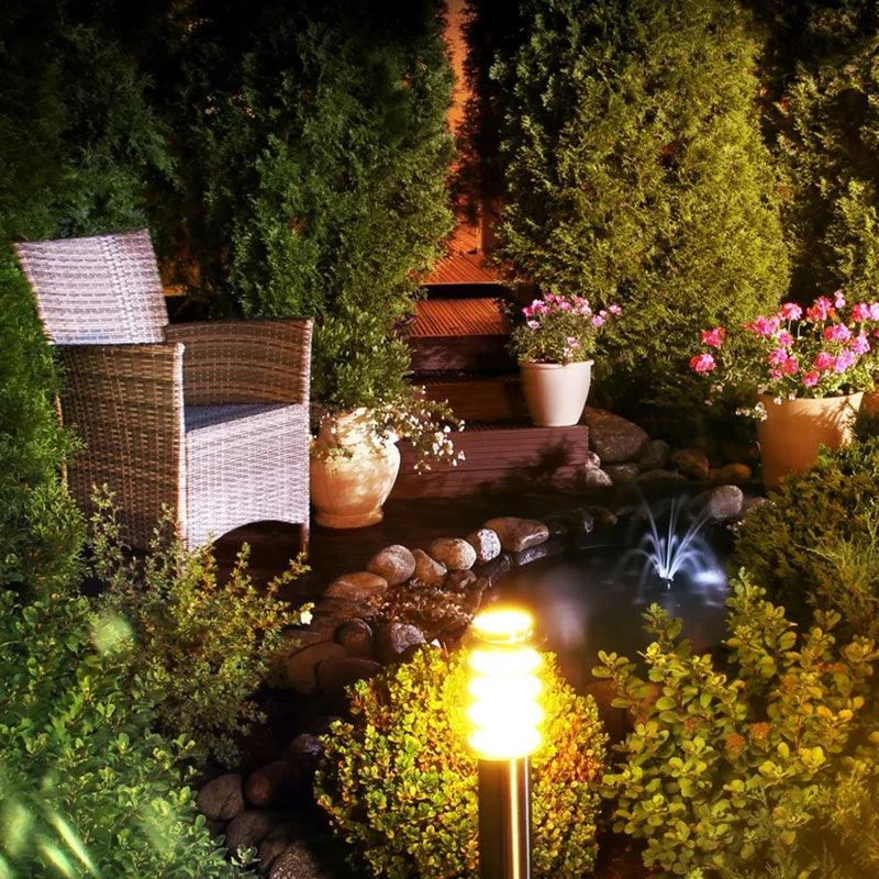 Pump Circulating Colored Lights Pool Fountain Landscape