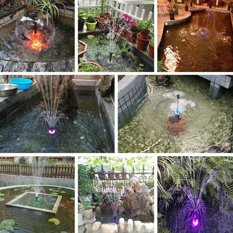 Pump Circulating Colored Lights Pool Fountain Landscape