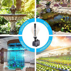 Pump Circulating Colored Lights Pool Fountain Landscape