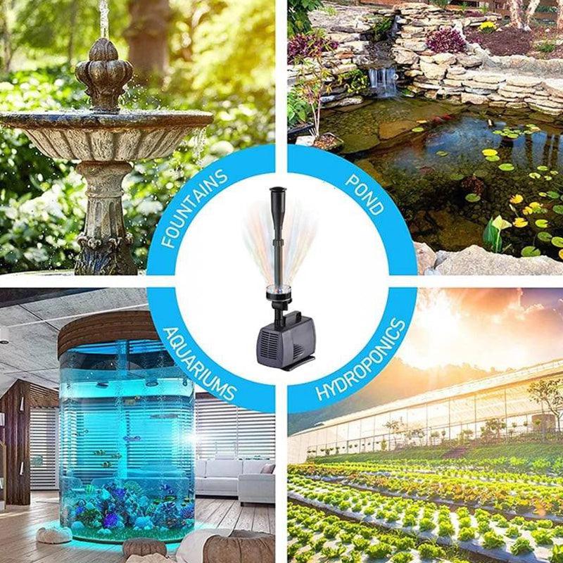 Pump Circulating Colored Lights Pool Fountain Landscape