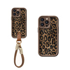 Leopard Print Case for iPhone with Lanyard
