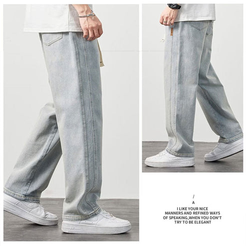 👖40% off!🆒Men's Loose Straight Jeans🏖️