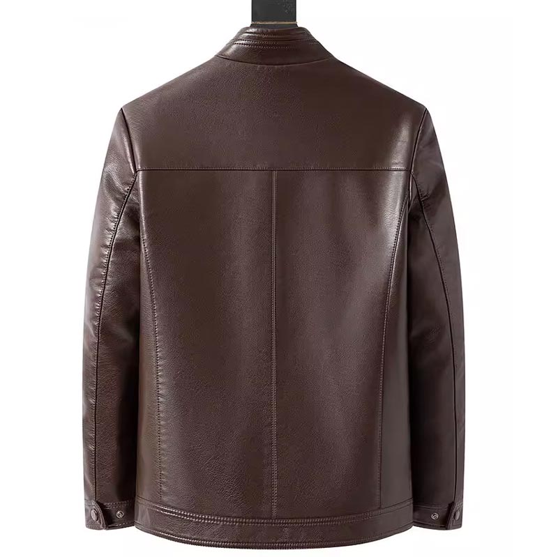 🧥40% OFF NOW! ❄️ Men's Warm Plush Lining Leather Jacket - Windproof & Stylish. Perfect for Cold Weather Outings ✨