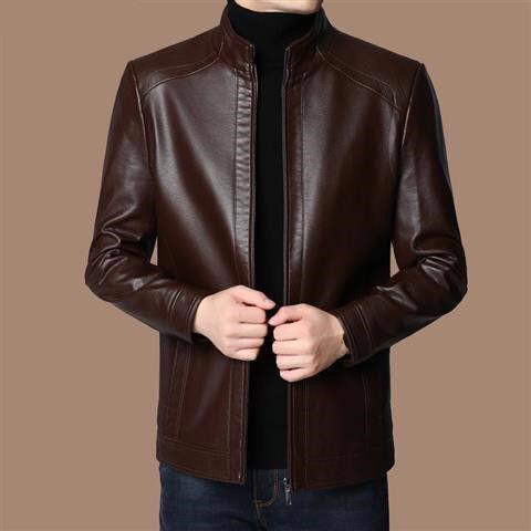 🧥40% OFF NOW! ❄️ Men's Warm Plush Lining Leather Jacket - Windproof & Stylish. Perfect for Cold Weather Outings ✨