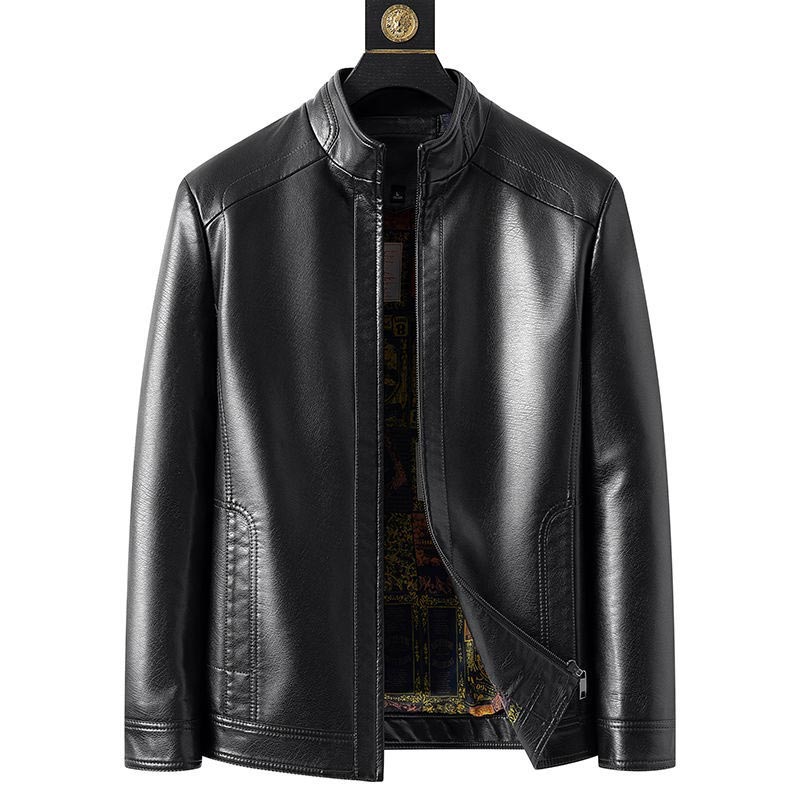 🧥40% OFF NOW! ❄️ Men's Warm Plush Lining Leather Jacket - Windproof & Stylish. Perfect for Cold Weather Outings ✨