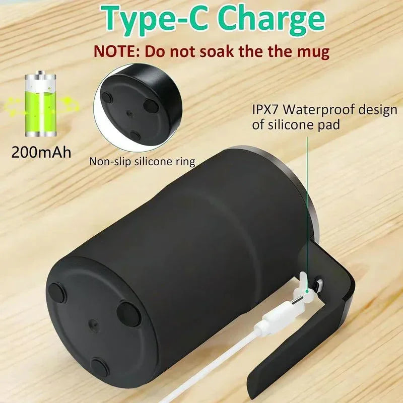 ☕Rechargeable Automatic Magnetic Stirring Coffee Mug Set with Digital Display