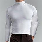 Ultimate Comfort Men's High Neck T-Shirt – Stretch. Breathable. Slim Fit for Gym & Daily Wear!