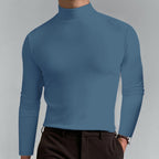 Ultimate Comfort Men's High Neck T-Shirt – Stretch. Breathable. Slim Fit for Gym & Daily Wear!