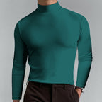 Ultimate Comfort Men's High Neck T-Shirt – Stretch. Breathable. Slim Fit for Gym & Daily Wear!