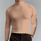 Ultimate Comfort Men's High Neck T-Shirt – Stretch. Breathable. Slim Fit for Gym & Daily Wear!