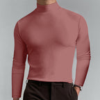 Ultimate Comfort Men's High Neck T-Shirt – Stretch. Breathable. Slim Fit for Gym & Daily Wear!