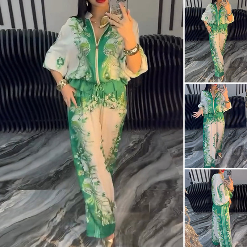 💕Limited Sale 50% OFF💕Women's Elegant Zip-Up Two-Piece Set