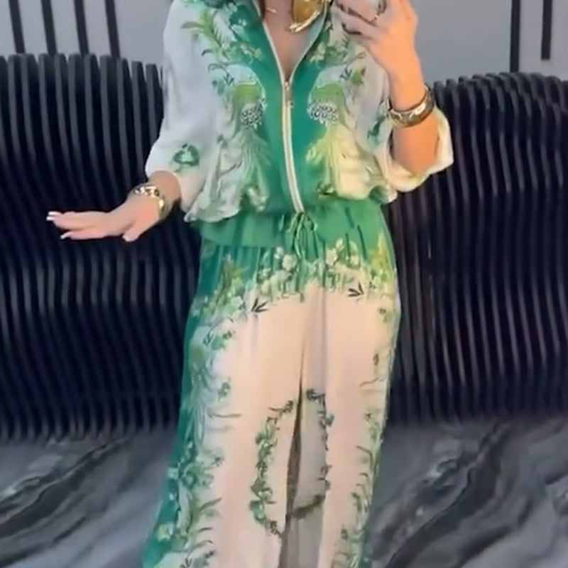 💕Limited Sale 50% OFF💕Women's Elegant Zip-Up Two-Piece Set