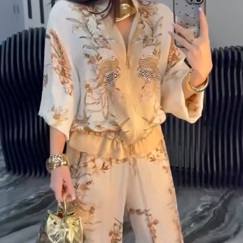 💕Limited Sale 50% OFF💕Women's Elegant Zip-Up Two-Piece Set
