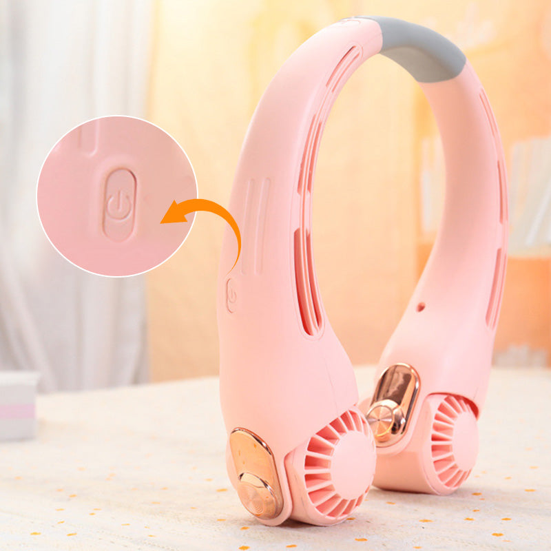 🥳2026 HOT SALE🥳💞50K+ SOLD!🍃 Neck Air Conditioner Fan – Ultra‑quiet. 360° rotating. 3 speeds. Hands‑free cooling. long battery. Summer essential! 😎🌬️