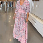 Seasonal bestseller with 60% off 🔥 Elegant long floral dress for women