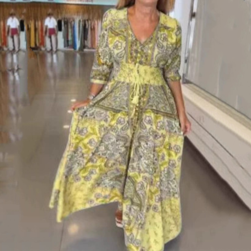Seasonal bestseller with 60% off 🔥 Elegant long floral dress for women
