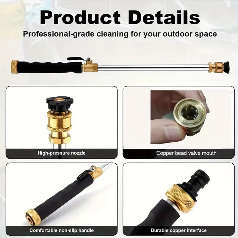 🔫 50% OFF! 💦 High-Pressure Garden Hose Nozzle – 2 Nozzles. Stainless Steel & Leak-Proof 🚗