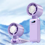 ❄️💨40% OFF Handheld Portable Fan with Ice Cooler⚡🥶 Personal Misting Fan for Outdoor Sports. Travel & Gym | Rechargeable. 3 Speeds. Instant Cooling Relief