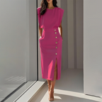 👗 50% OFF NOW! 💃 Slit Midi Skirt – Draped Fabric with a Slight Waist Tuck. Elegant & Versatile ✨