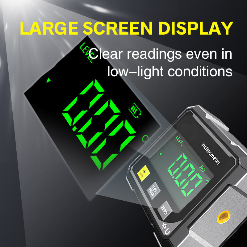 📐4-Side Magnetic Digital Angle Gauge with Laser