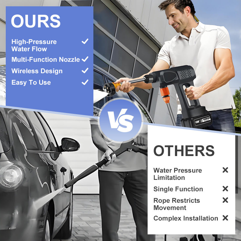 🎁 50% OFF NOW! 💦🚗 Portable High-Pressure Car Washer – 300W Motor. Multi-Purpose Use & Compact Storage Design for Outdoor Cleaning 🔧