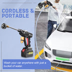 🎁 50% OFF NOW! 💦🚗 Portable High-Pressure Car Washer – 300W Motor. Multi-Purpose Use & Compact Storage Design for Outdoor Cleaning 🔧
