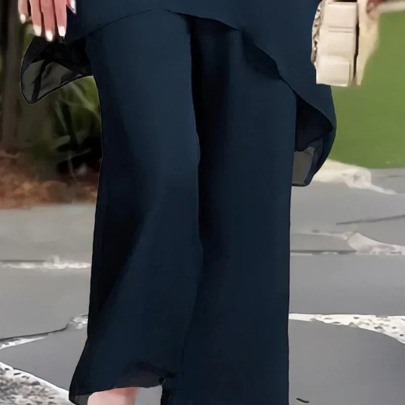 📢📢Big Sale Now On!⏰Charming Irregular Top & Wide Leg Pants Set