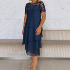 👗✨ Vestido Midi de Malla en Capas para Mujer 💫 Ligero. Elegante y con Movimiento | Silueta Favorecedora💖