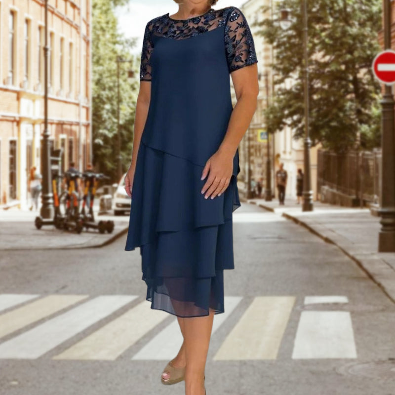 👗✨ Vestido Midi de Malla en Capas para Mujer 💫 Ligero. Elegante y con Movimiento | Silueta Favorecedora💖