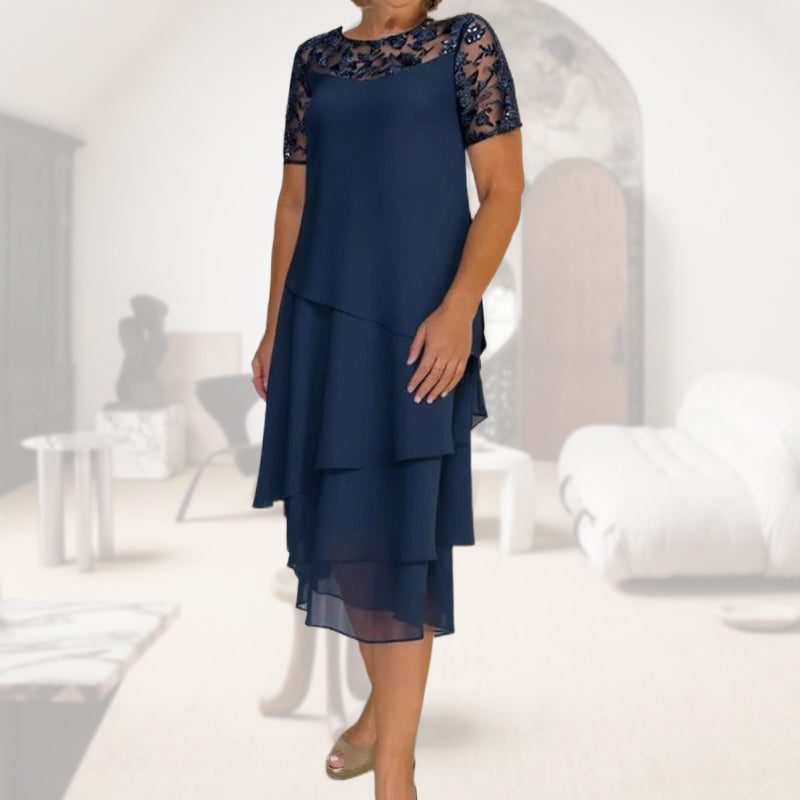 👗✨ Vestido Midi de Malla en Capas para Mujer 💫 Ligero. Elegante y con Movimiento | Silueta Favorecedora💖