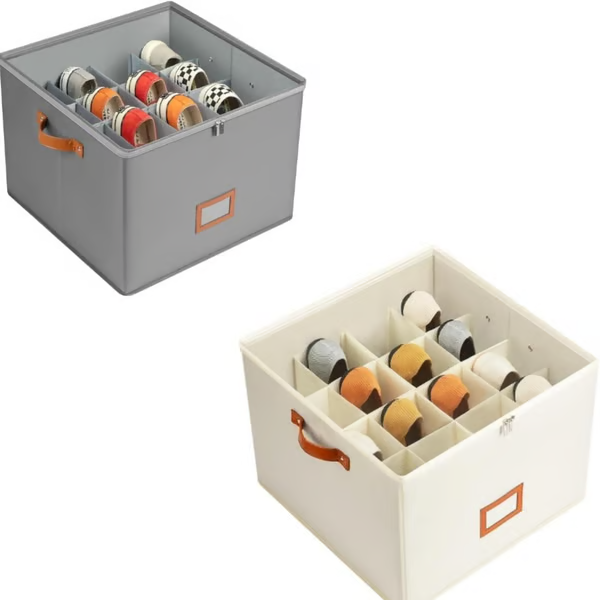 📢📢50% OFF !!!⏰ Fabric Shoe Organizer Storage Box👟– Foldable Design. Large Capacity. Dustproof & Breathable. Space-Saving for Closet & Bedroom 🧺