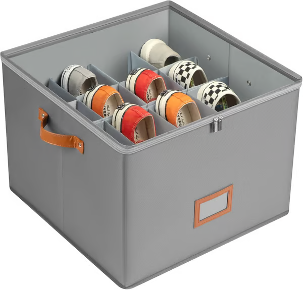 📢📢50% OFF !!!⏰ Fabric Shoe Organizer Storage Box👟– Foldable Design. Large Capacity. Dustproof & Breathable. Space-Saving for Closet & Bedroom 🧺