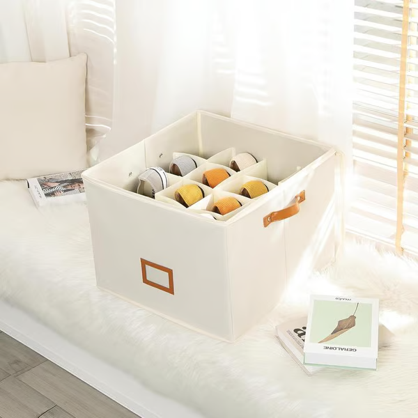 📢📢50% OFF !!!⏰ Fabric Shoe Organizer Storage Box👟– Foldable Design. Large Capacity. Dustproof & Breathable. Space-Saving for Closet & Bedroom 🧺