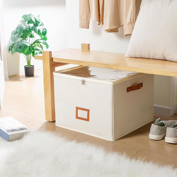 📢📢50% OFF !!!⏰ Fabric Shoe Organizer Storage Box👟– Foldable Design. Large Capacity. Dustproof & Breathable. Space-Saving for Closet & Bedroom 🧺