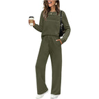🔥40% OFF!💓Women's Crew Neck Top & Drawstring Pants Set