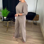 Elegant Longline Cardigan & Top & Pants 3-Pieces Set