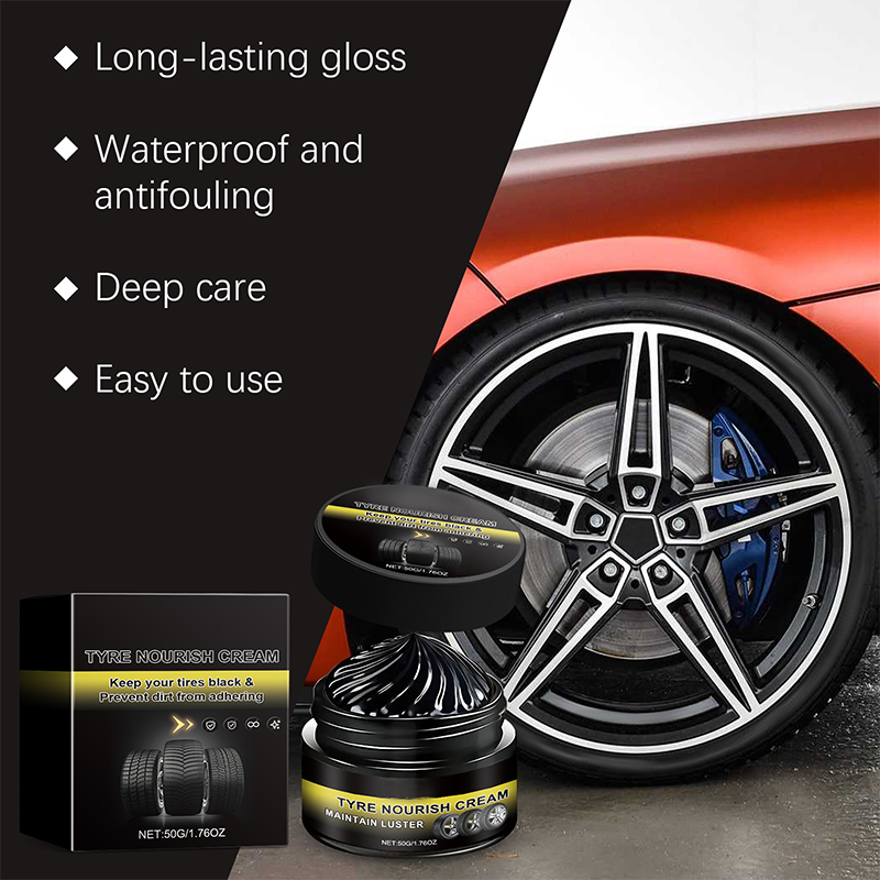 ✨ Tire wax – restores black gloss. blocks UV. repels dirt. Easy & quick!