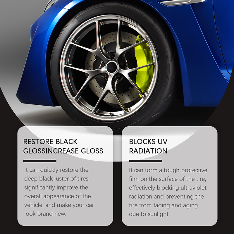 ✨ Tire wax – restores black gloss. blocks UV. repels dirt. Easy & quick!