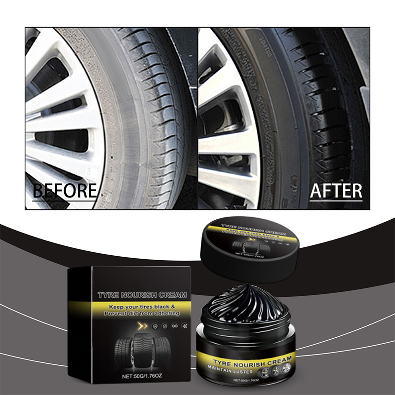✨ Tire wax – restores black gloss. blocks UV. repels dirt. Easy & quick!
