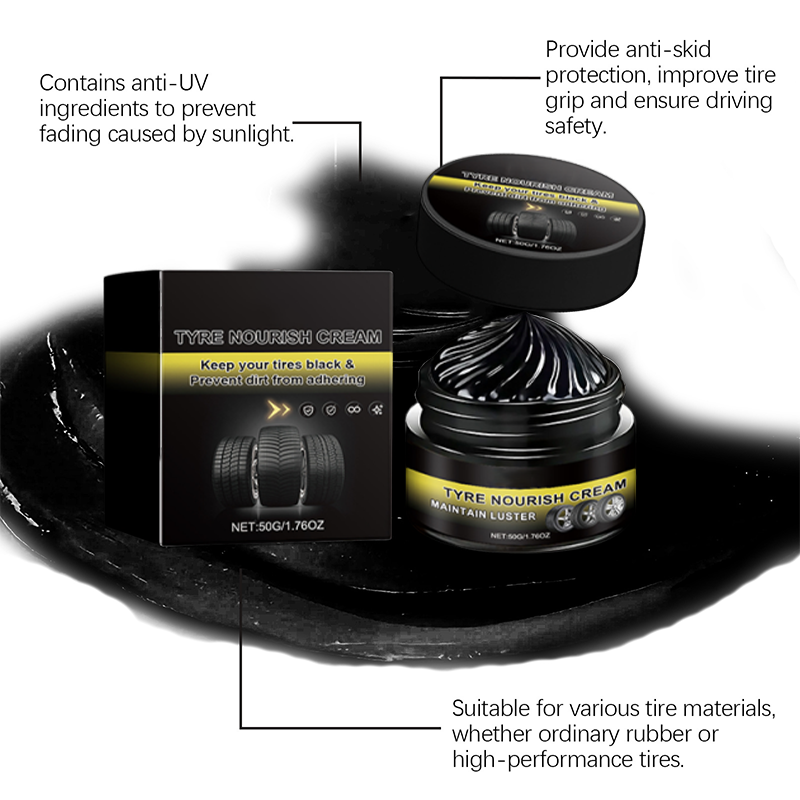 ✨ Tire wax – restores black gloss. blocks UV. repels dirt. Easy & quick!