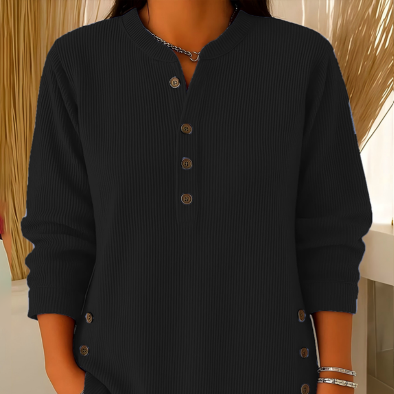 👚 50% OFF NOW! 🎉 Women's Corduroy Henley Top – Stylish. Soft & Versatile 🧥📦